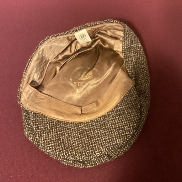 Vintage Stetson Wool Newsboy Hat size large made in USA - Picture 6 of 10